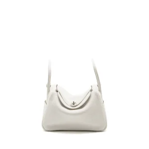 Hermès Lindy 26 Blanc Clemence Silver HW - Best Replica