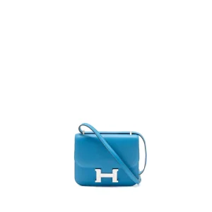 Hermès Mini Constance B3 Bleu Zanzibar Evercolor Replica Bag