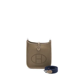 Hermès Mini Evelyne Etoupe Clemence Replica - Top Quality