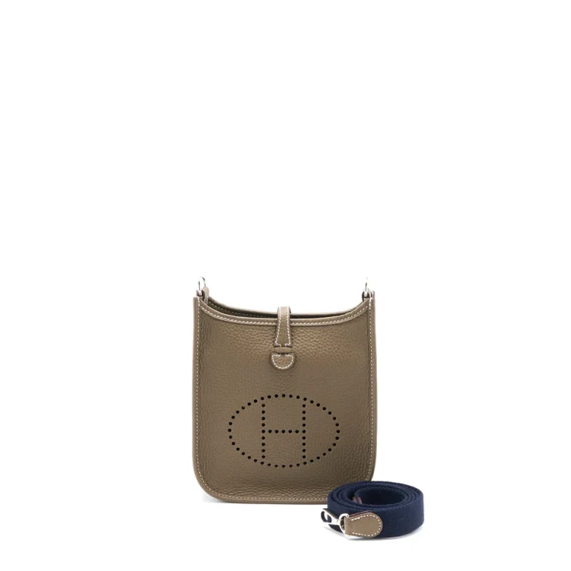 Hermès Mini Evelyne Etoupe Clemence Replica - Top Quality
