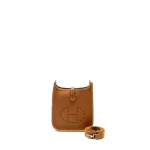 Hermès Mini Evelyne Gold Clemence Silver HW - Premium