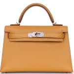 Hermès Mini Kelly Epsom Sesame Palladium HW - Mirror Quality Replicas