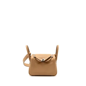 Hermès Mini Lindy Chai/Mauve Sylvestre Swift Replica Bag