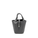 Hermès Picotin 18 Lock Ardoise Clemence Silver HW | Replica