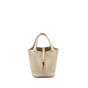 Hermès Picotin 18 Lock Beton Clemence Replica - Luxury