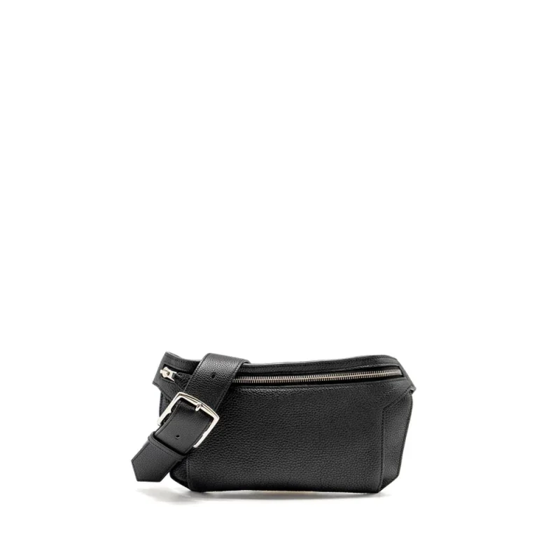 Hermès Ultrapla Cross Belt Black Togo Silver HW