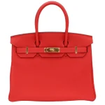 High-End Hermès Inspired - Birkin 30 Capucine Togo Gold HW