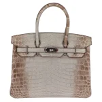 High-End Hermès Inspired - Birkin 30 Gris Cendre Himalaya Palladium HW