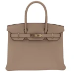 High-End Hermès Inspired - Birkin 30 HSS Gris Tourterelle Togo Permabrass HW