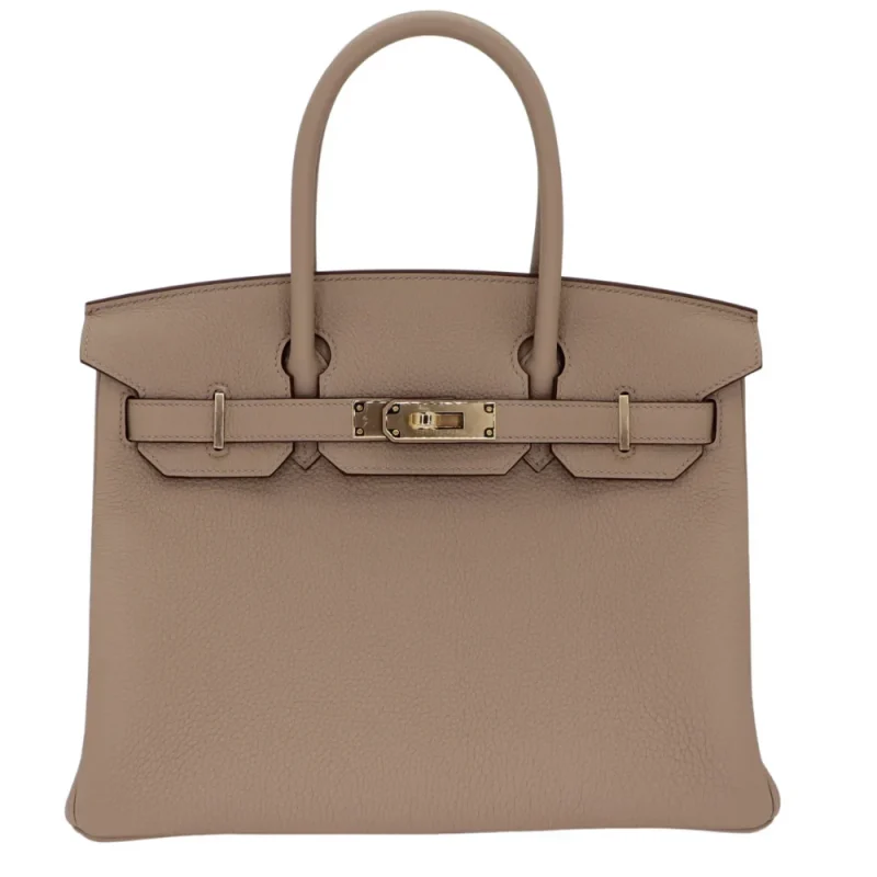 High-End Hermès Inspired - Birkin 30 HSS Gris Tourterelle Togo Permabrass HW