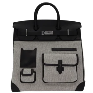 High-End Hermès Inspired HAC 40 Cargo Black Palladium HW