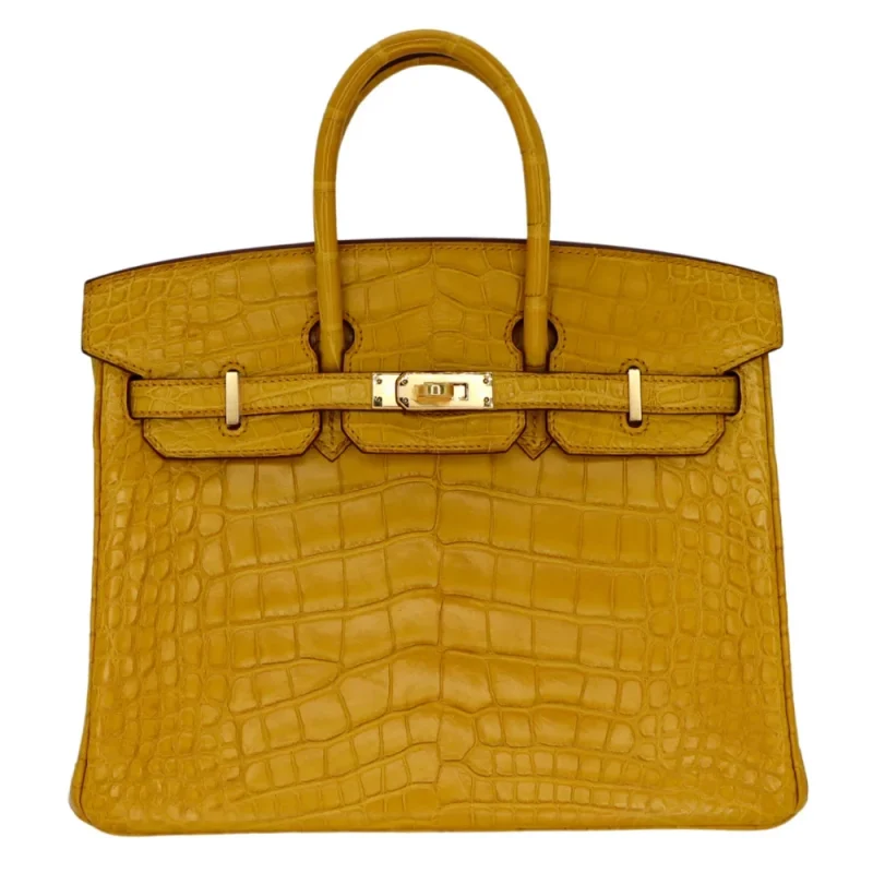Mirror Quality Hermès Replicas - Birkin 25 Ambre Matte Alligator