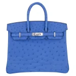 Mirror Quality Hermès Replicas - Birkin 25 Mykonos Ostrich Palladium HW