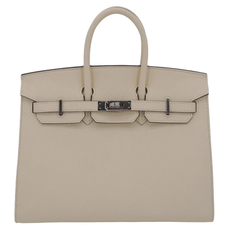 Mirror Quality Hermès Replicas - Birkin 25 Sellier Nata Epsom Palladium HW