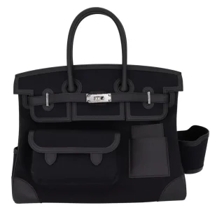Mirror Quality Hermès Replicas | Birkin 35 Cargo Black Canvas