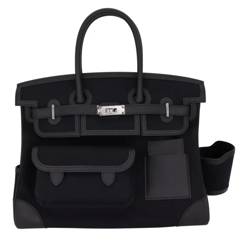 Mirror Quality Hermès Replicas | Birkin 35 Cargo Black Canvas