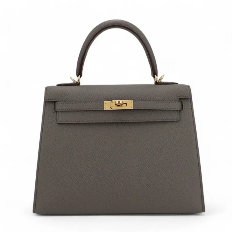 Mirror Quality Hermès Replicas - Kelly 32 Etain Epsom Gold HW
