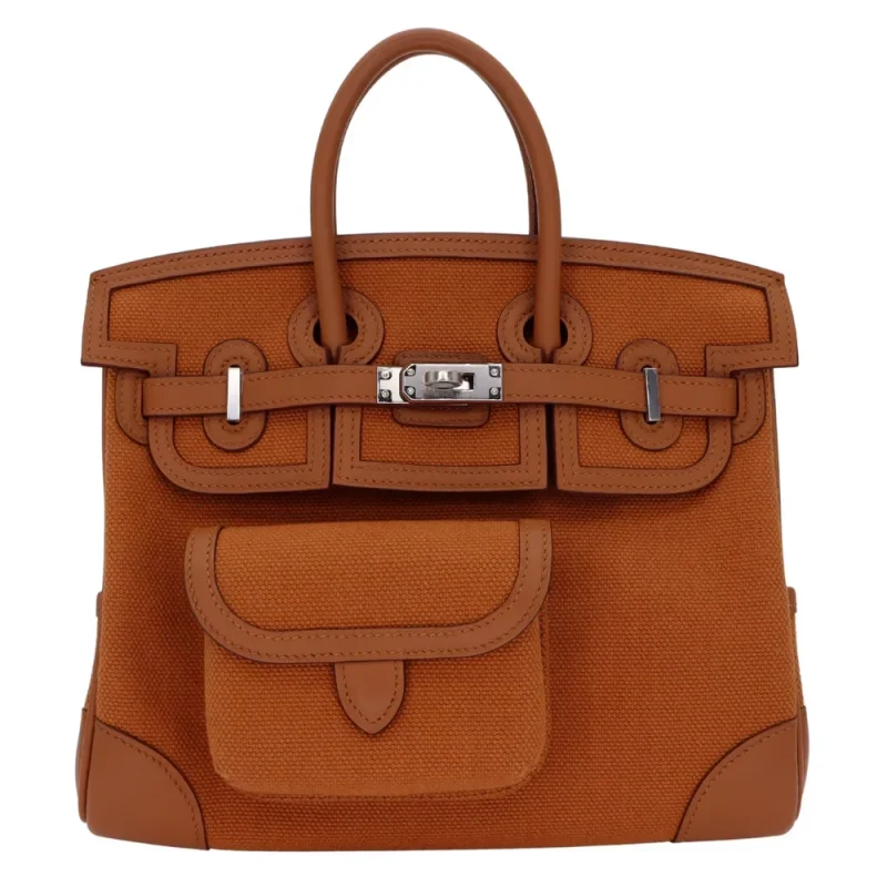 Premium Hermès Replica - Birkin 25 Cargo Gold Toile HW