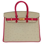 Premium Hermès Replica - Birkin 25 HSS Nata/Rose Tyrien Ostrich