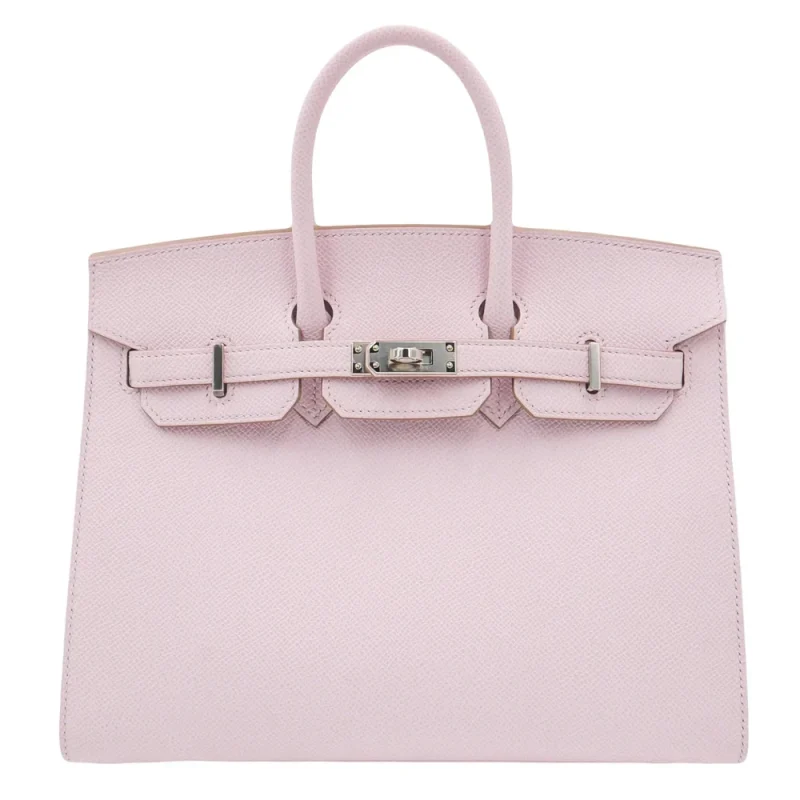 Premium Hermès Replica - Birkin 25 Sellier Mauve Pale Epsom Palladium HW