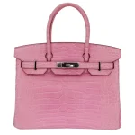 Premium Hermès Replica - Birkin 30 Bubblegum Matte Alligator Palladium HW