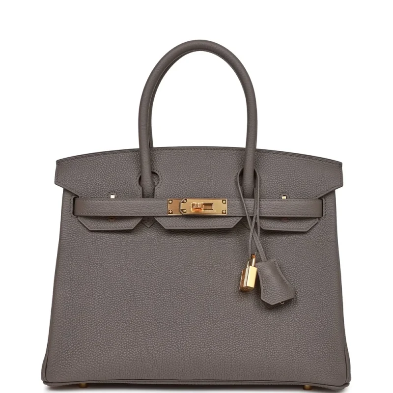 Premium Hermès Replica - Birkin 30 Etain Togo Gold HW