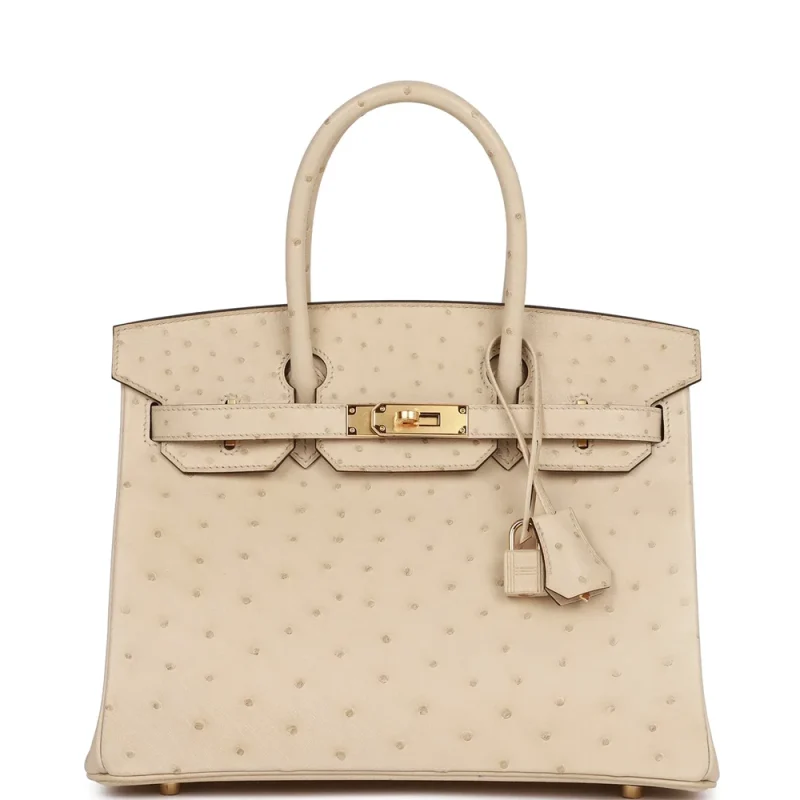 Premium Hermès Replica - Birkin 30 Parchiem Ostrich Gold HW
