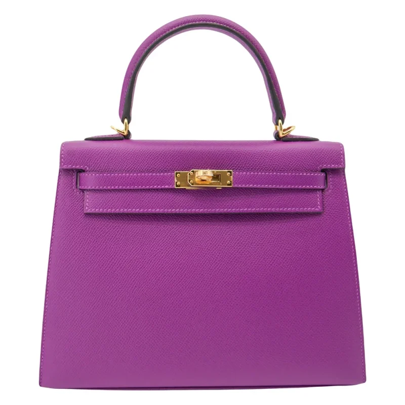 Premium Hermès Replica – Kelly 25 Sellier Anemone Epsom Gold HW - Premium Alternative Bag