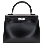 Premium Hermès Replica - Kelly 25 Sellier Black Box Calf Palladium HW
