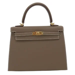 Premium Hermès Replica - Kelly 25 Sellier Etoupe Epsom Gold HW