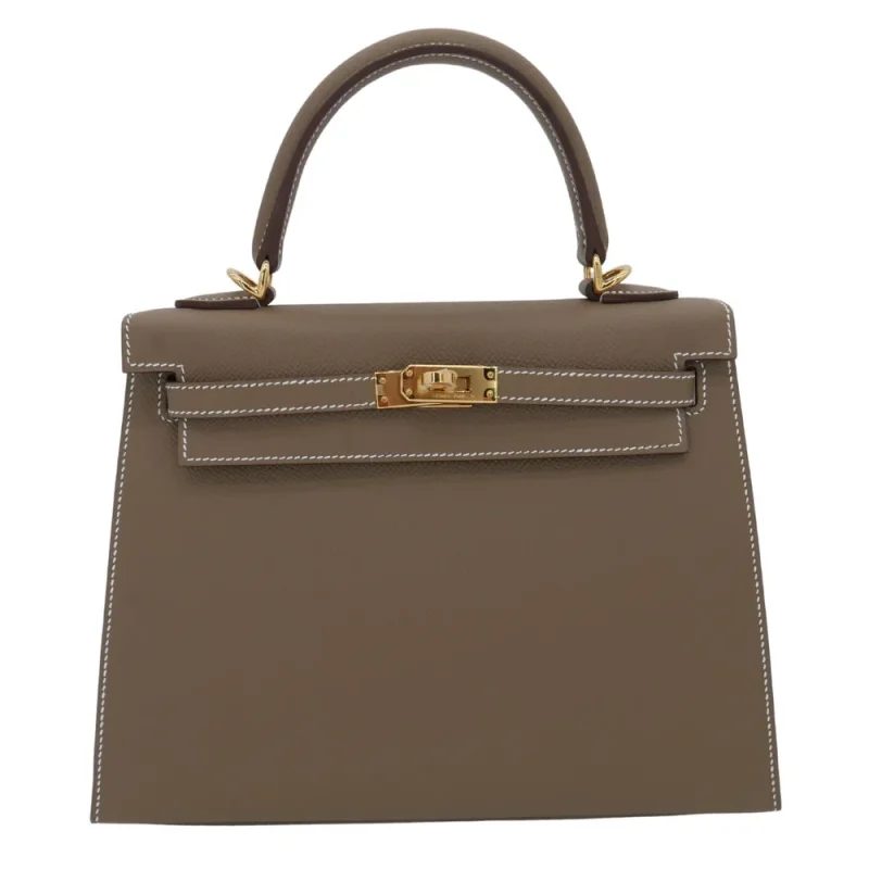 Premium Hermès Replica - Kelly 25 Sellier Etoupe Epsom Gold HW