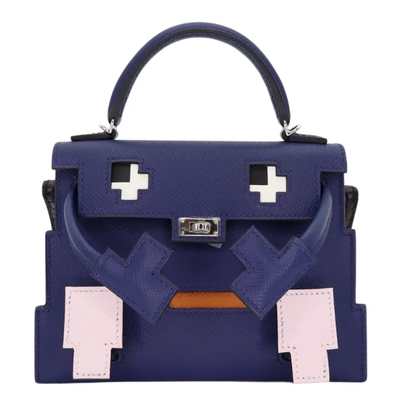 Premium Hermès Replica - Kelly Doll Picto Bleu Saphir