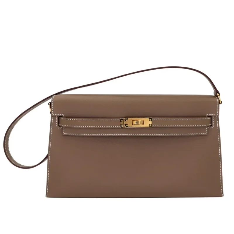 Premium Hermès Replica – Kelly Elan Etoupe Epsom Gold HW