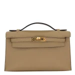 Premium Hermès Replica – Kelly Pochette Beige Marfa Swift